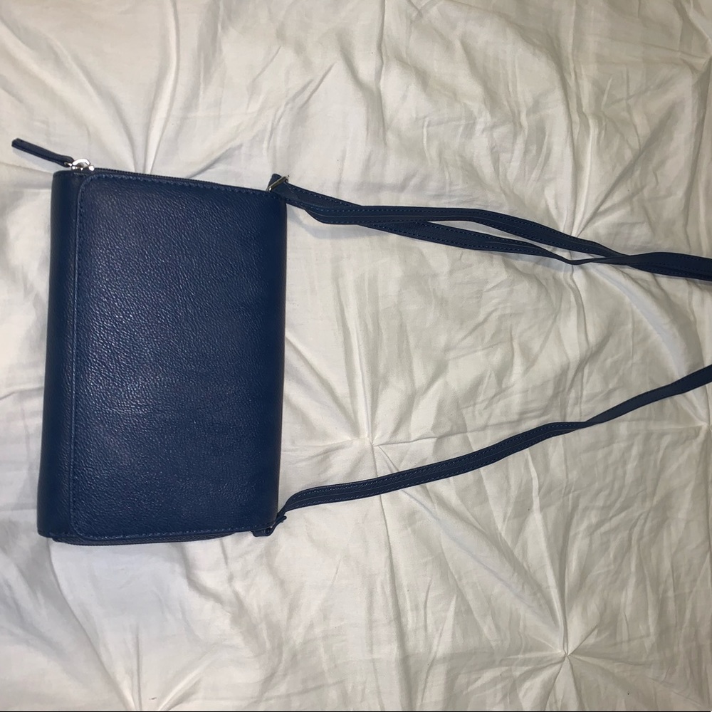 Blue SafeKeeper clutch purse
